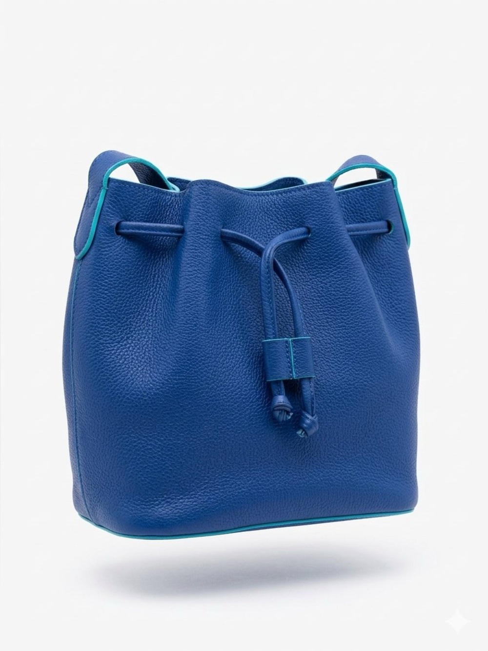Gi New York Bucket Bag Leather Cobalt Blue